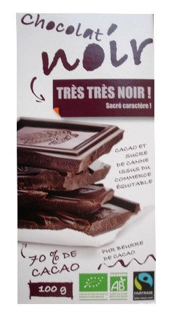 Chocolat noir 70% 100g Chocolat noir 70% 100g