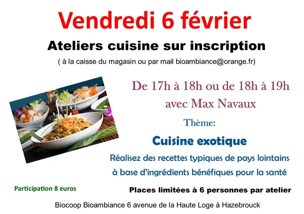 Ateliers cuisine