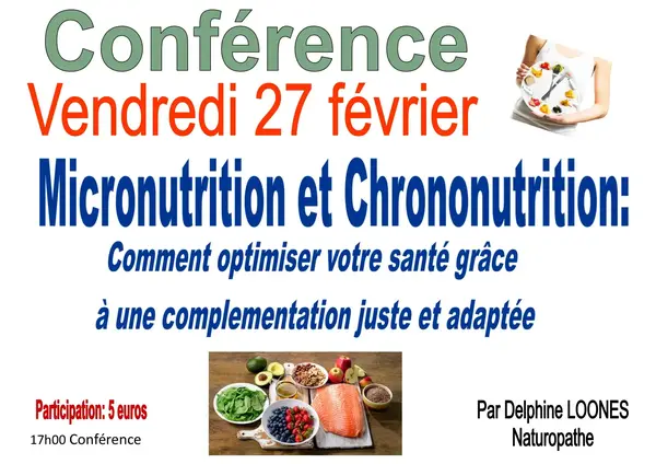 Conférence par Delphine Loones, naturopathe