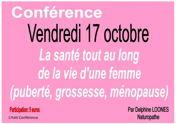 Conférence par Delphine Loones, naturopathe