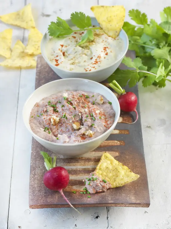 Apéro aux haricots rouges et blancs